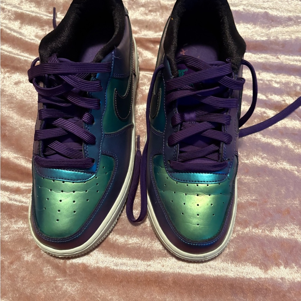 Nike Purple and Green Sneakers